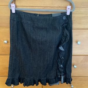 Denim Ruffle Skirt - Plus Size 14